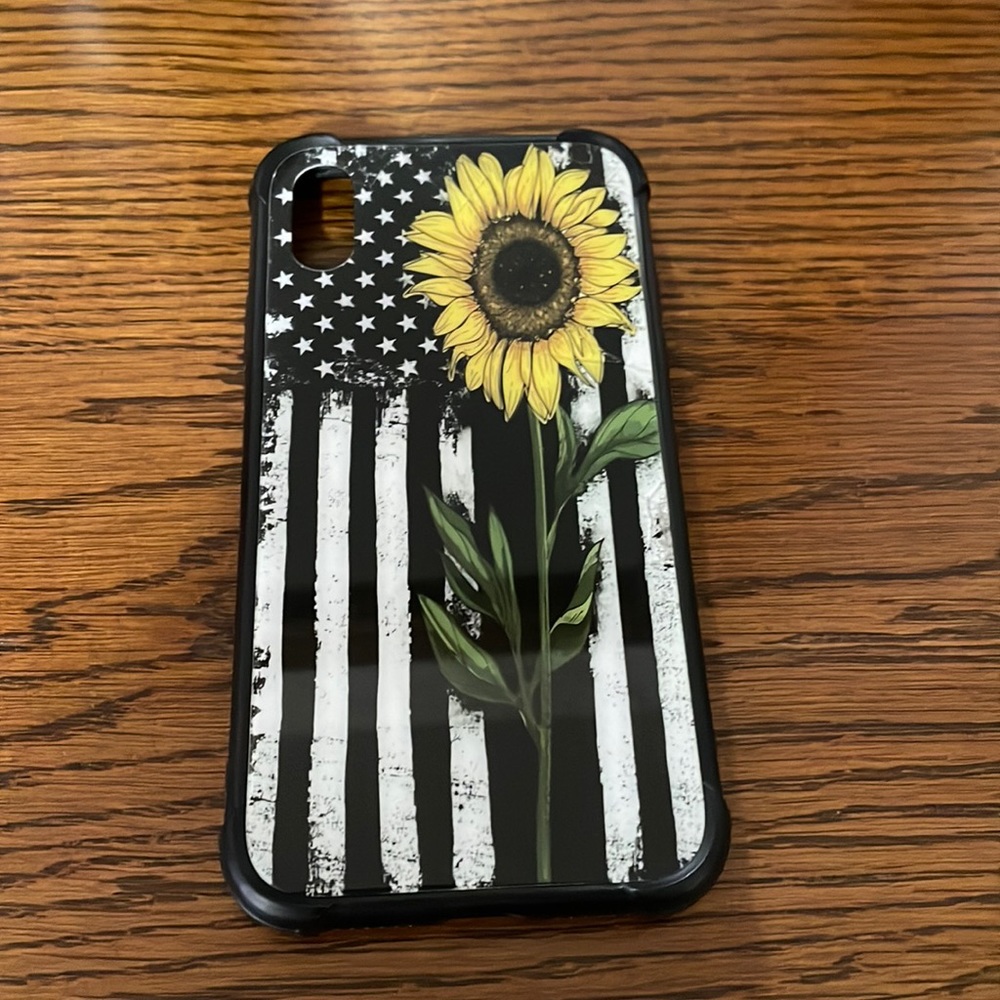 American Flag/Sunflower iPhone XR case